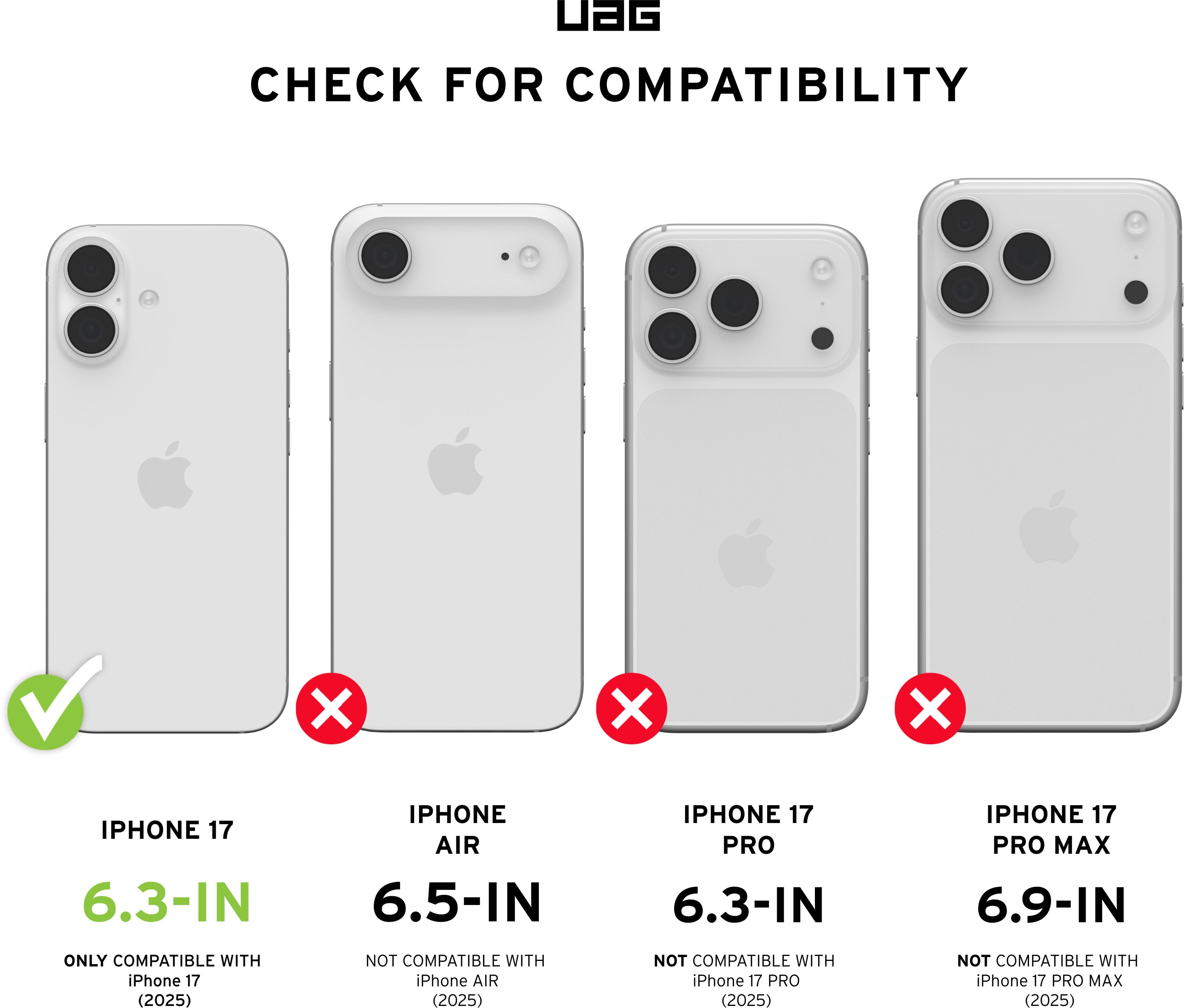 Защитное стекло UAG для Apple iPhone 17, Clear (14438411VNA) фото 8