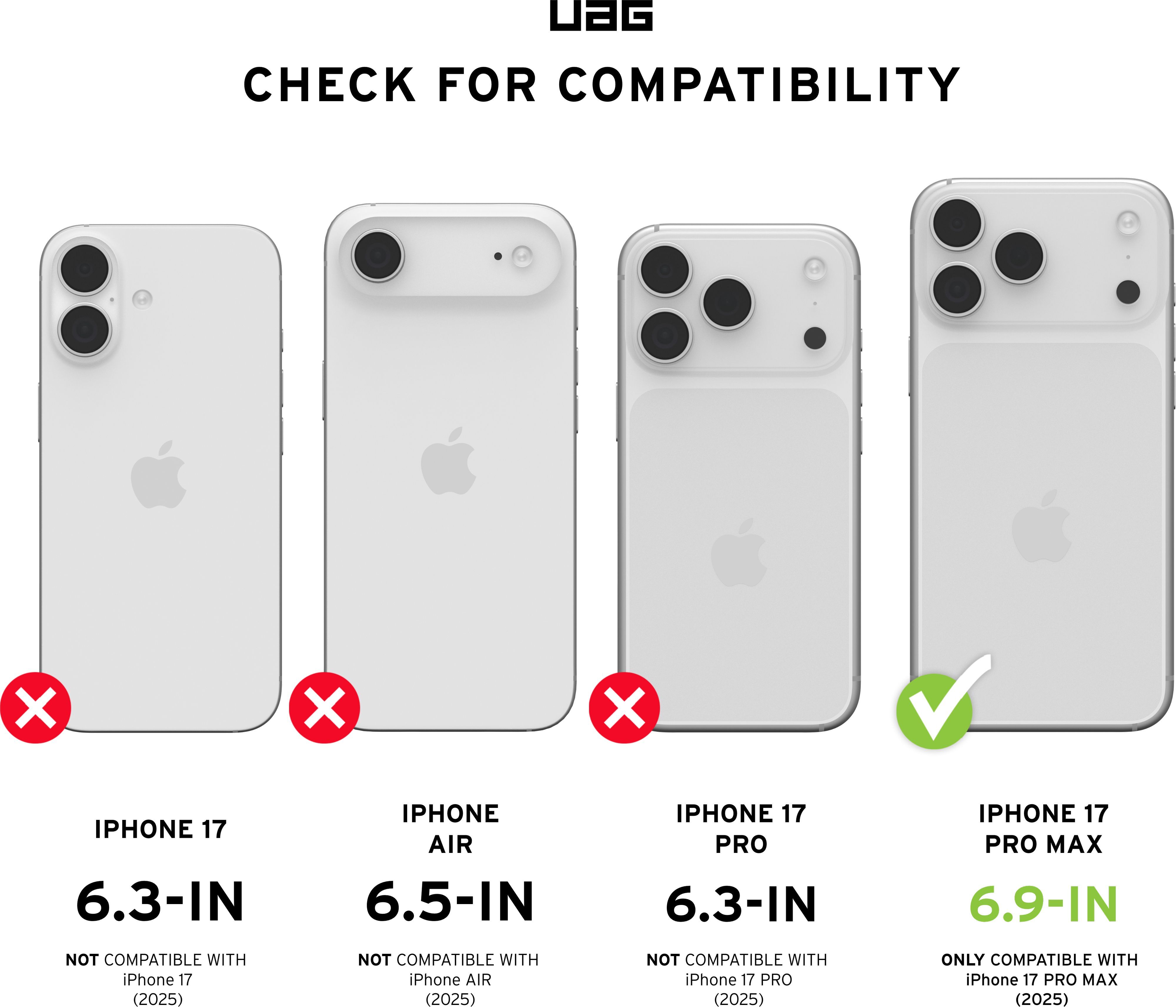 Защитное стекло UAG для Apple iPhone 17 Pro Max, Clear (14438211VNA) фото 8