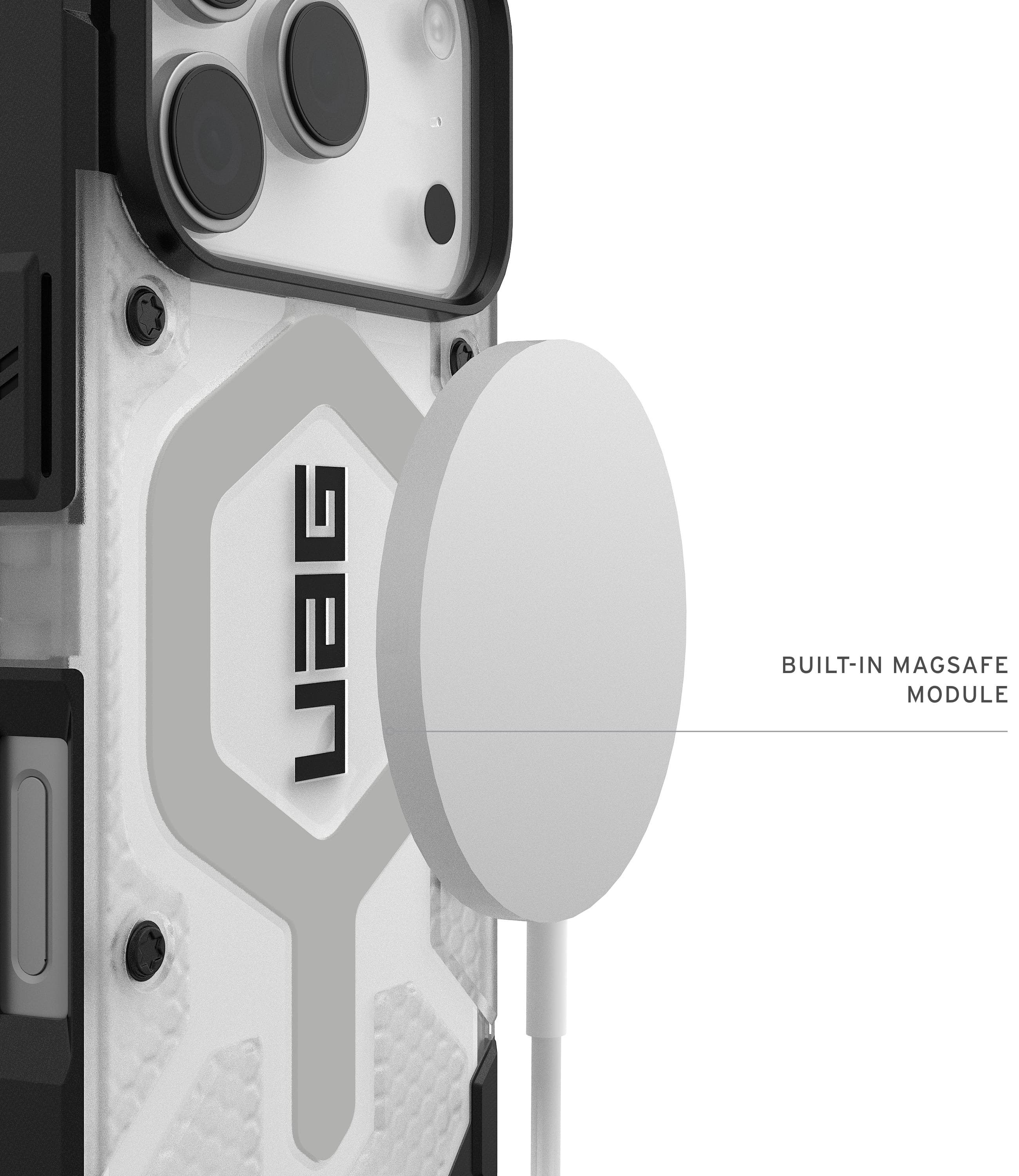 Чохол UAG для Apple iPhone 17 Pro, Pathfinder Clear MagSafe, Ice/Silver (114551114333)фото7