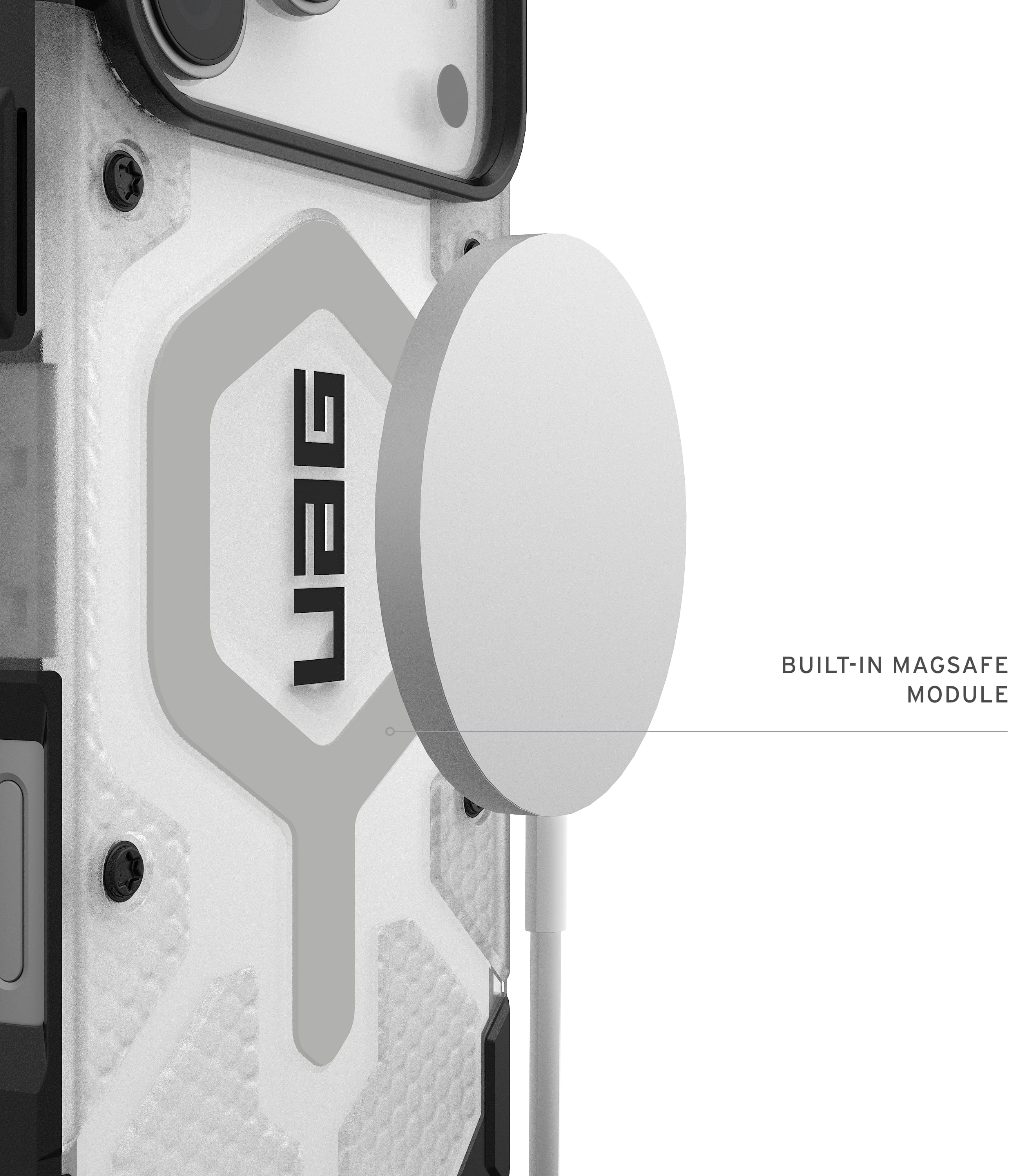 Чехол UAG для Apple iPhone 17 Pro Max, Pathfinder Clear MagSafe, Ice/Silver (114552114333) фото 7