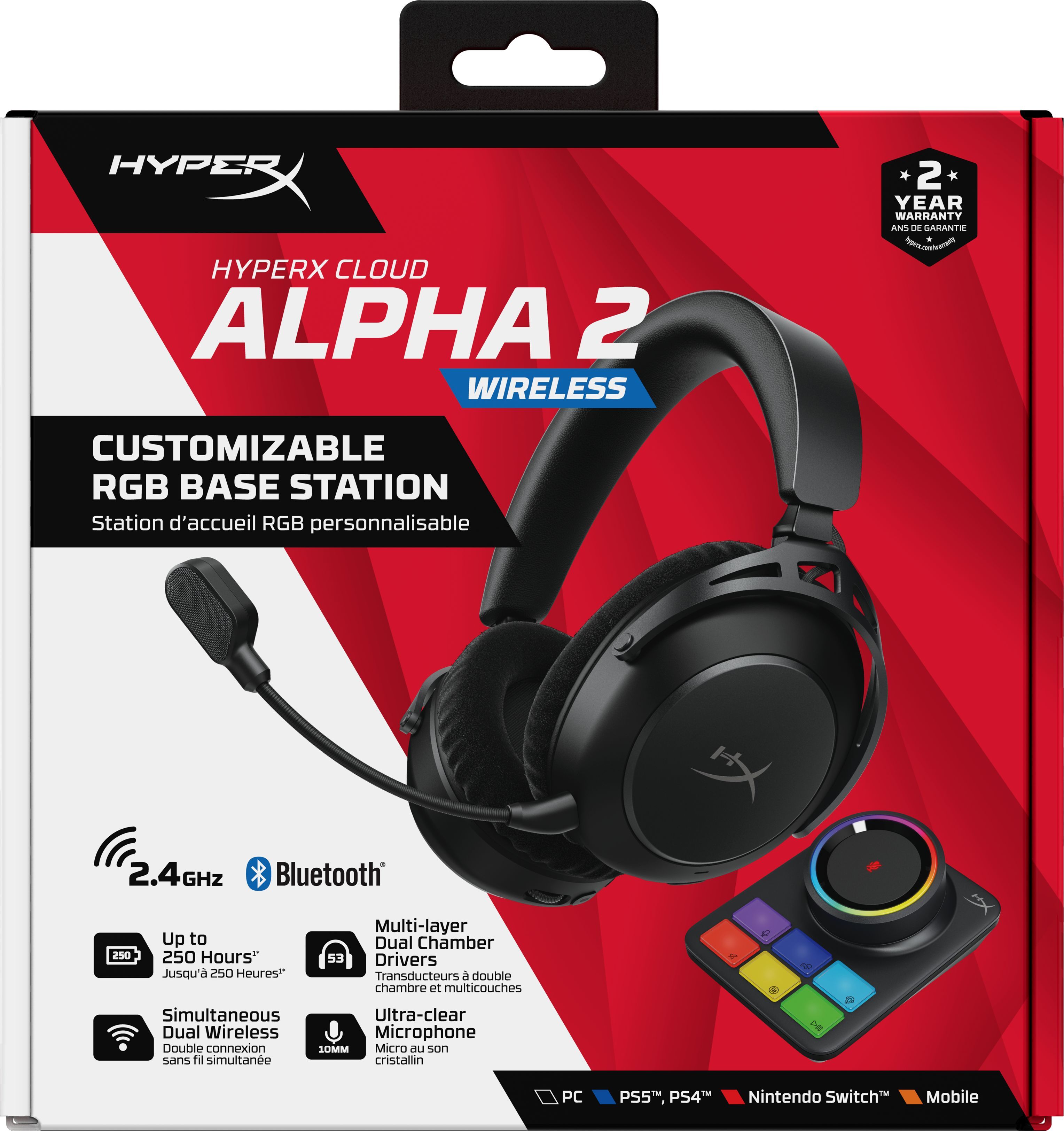 Ігрова гарнітура HyperX Cloud Alpha 2 Wireless Black (AJ5C7AA)фото12