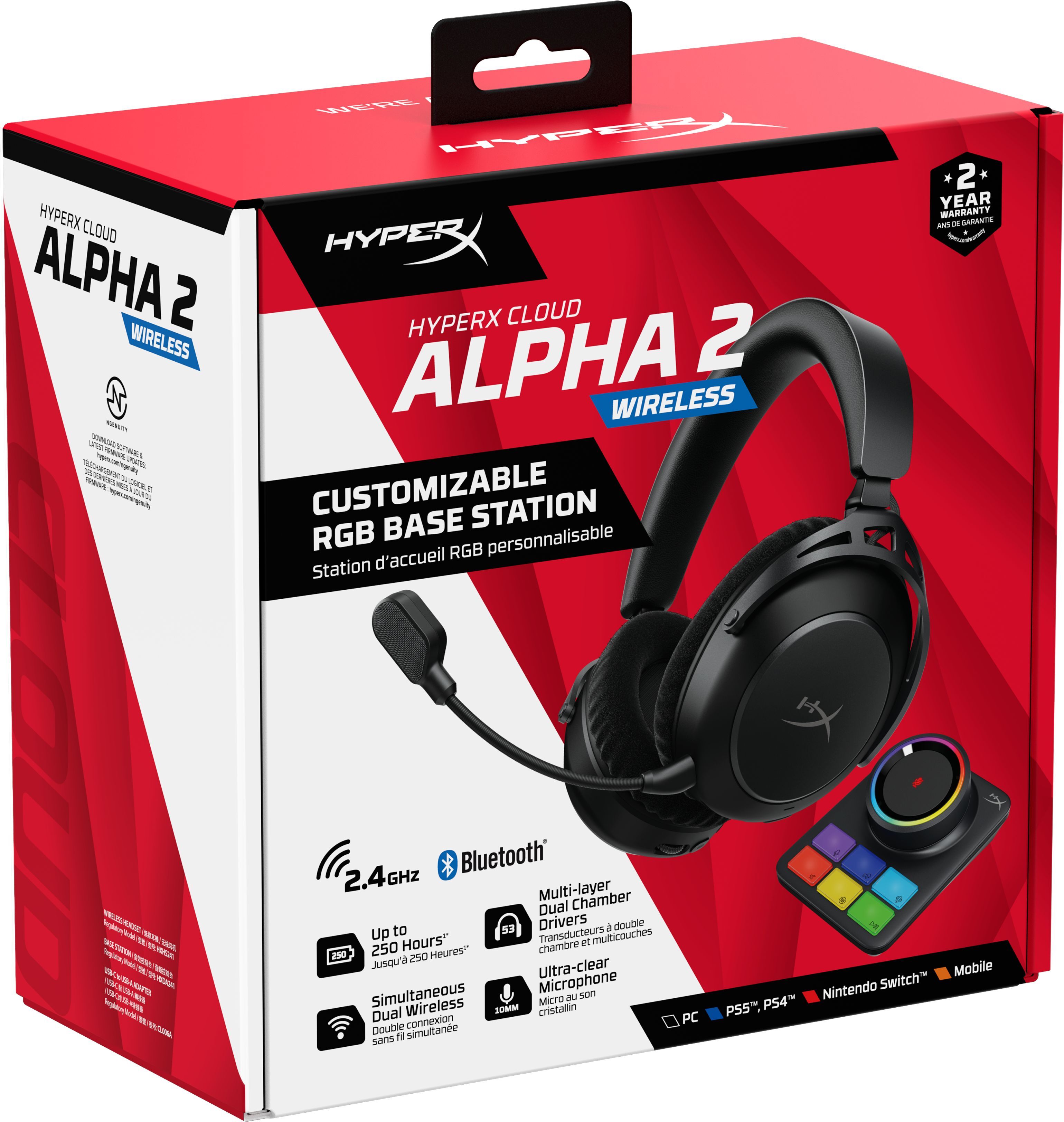 Ігрова гарнітура HyperX Cloud Alpha 2 Wireless Black (AJ5C7AA)фото11