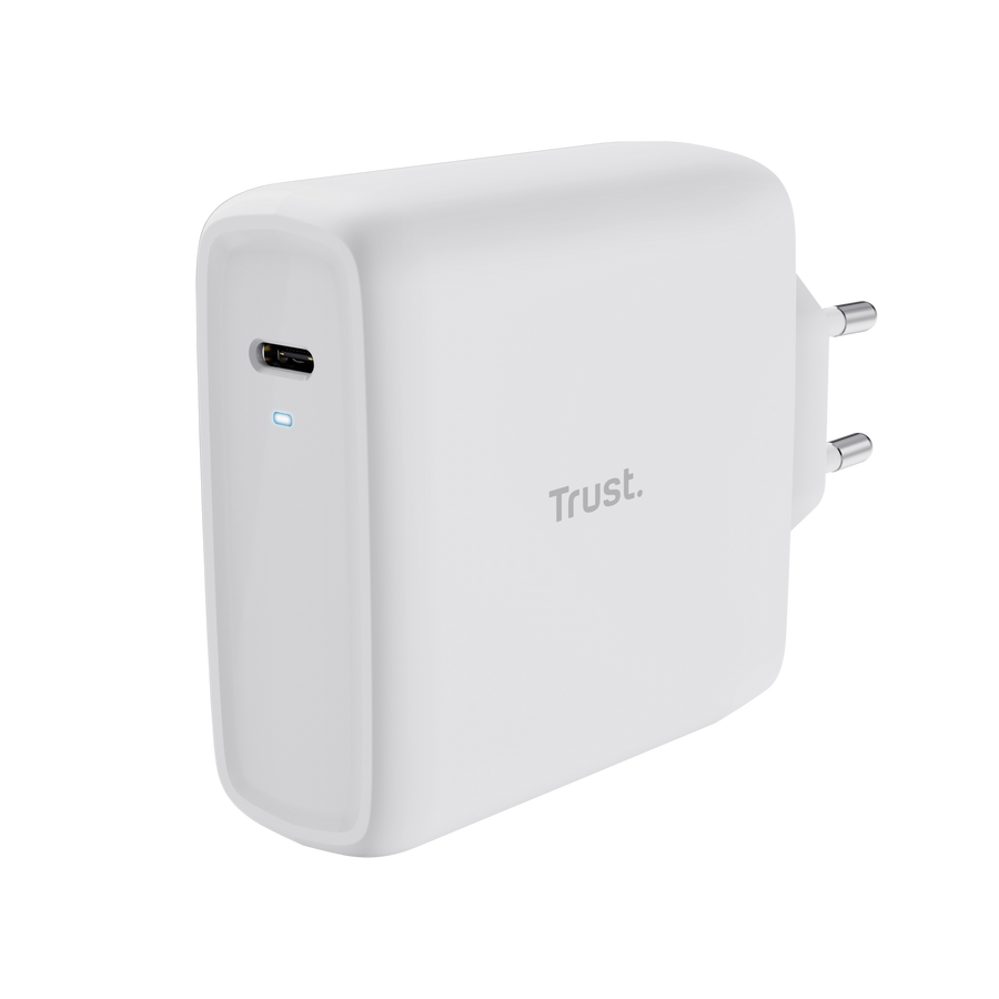 Сетевое зарядное устройство Trust Maxo 100Вт, GaN, USB-C ,PD/PPS, White (25140_TRUST) фото 3