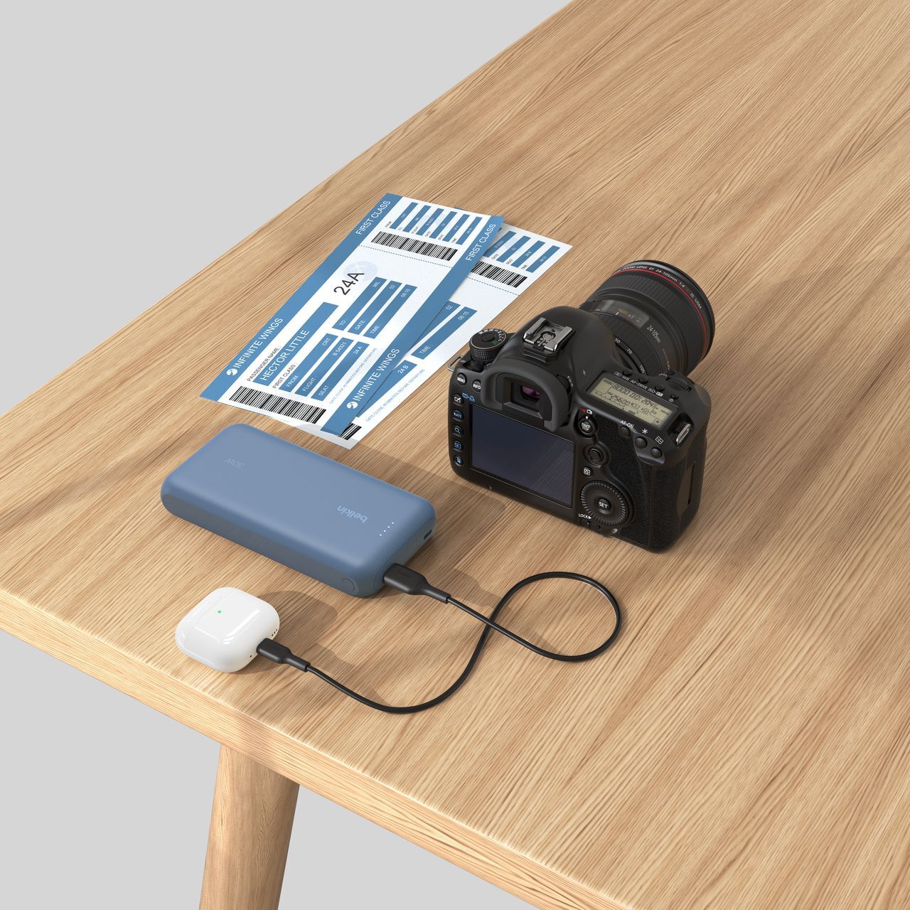 Портативний акумулятор Belkin 20000mAh, 30W USB-C Blue (BPB024HQBL)фото