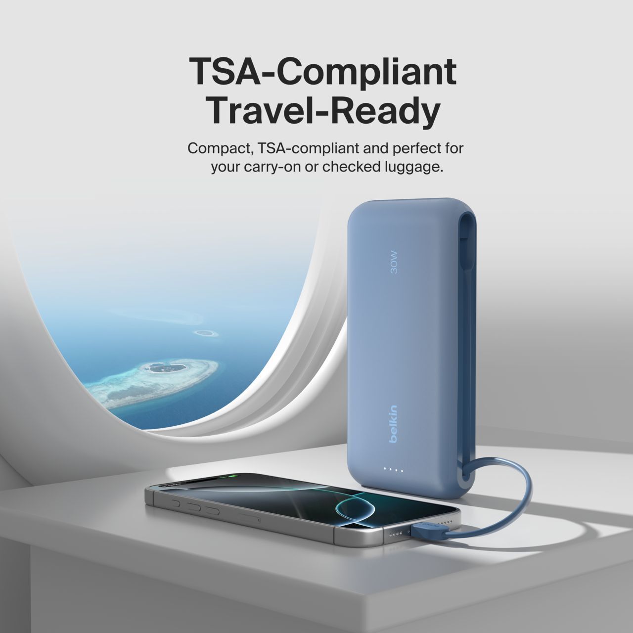 Портативний акумулятор Belkin 20000mAh, 30W USB-C Blue (BPB024HQBL)фото13