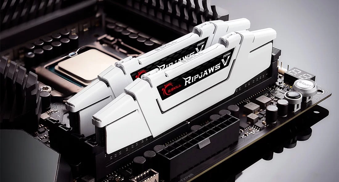 Память для ПК G.Skill DDR4 32GB (2x16G) 3600 MHz RipjawsV White (F4-3600C18D-32GVW) фото 4