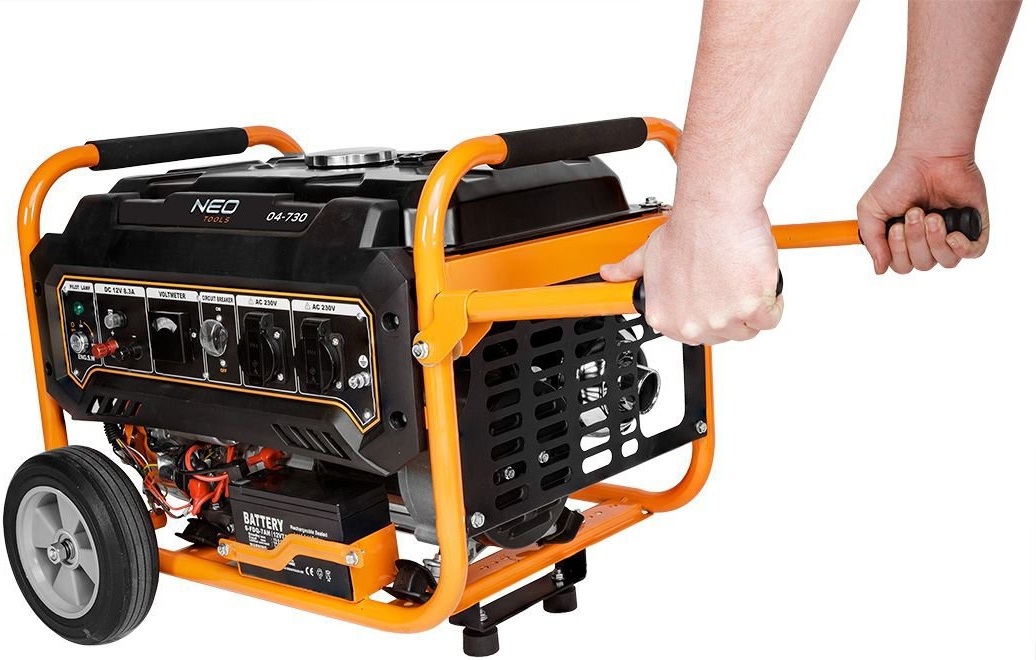 Генератор бензиновый Neo Tools 230В, 3кВт + солнечная панель Neo Tools 15Вт, 2xUSB (04-730P) фото 