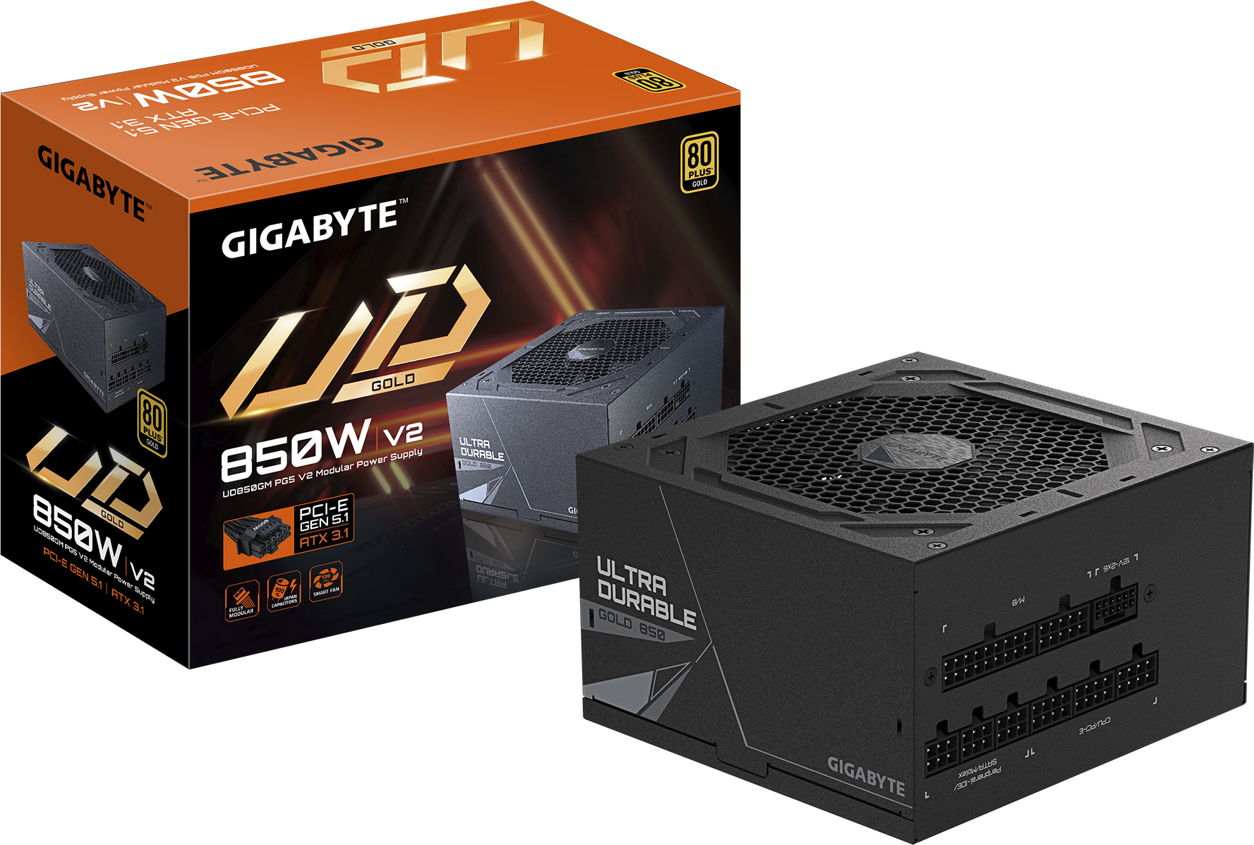 Блок живлення GIGABYTE 850W GP-UD850GM PG5 V2 (GP-UD850GM PG5 V2)фото