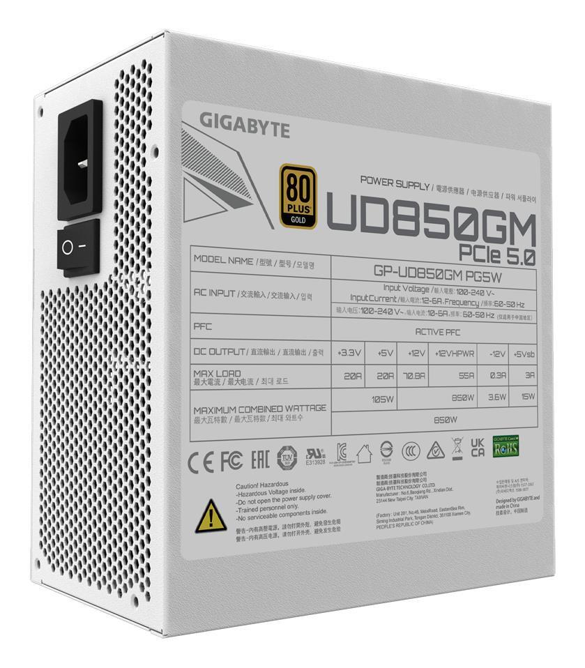 Блок живлення GIGABYTE 850W GP-UD850GM PG5W (GP-UD850GM PG5W)фото
