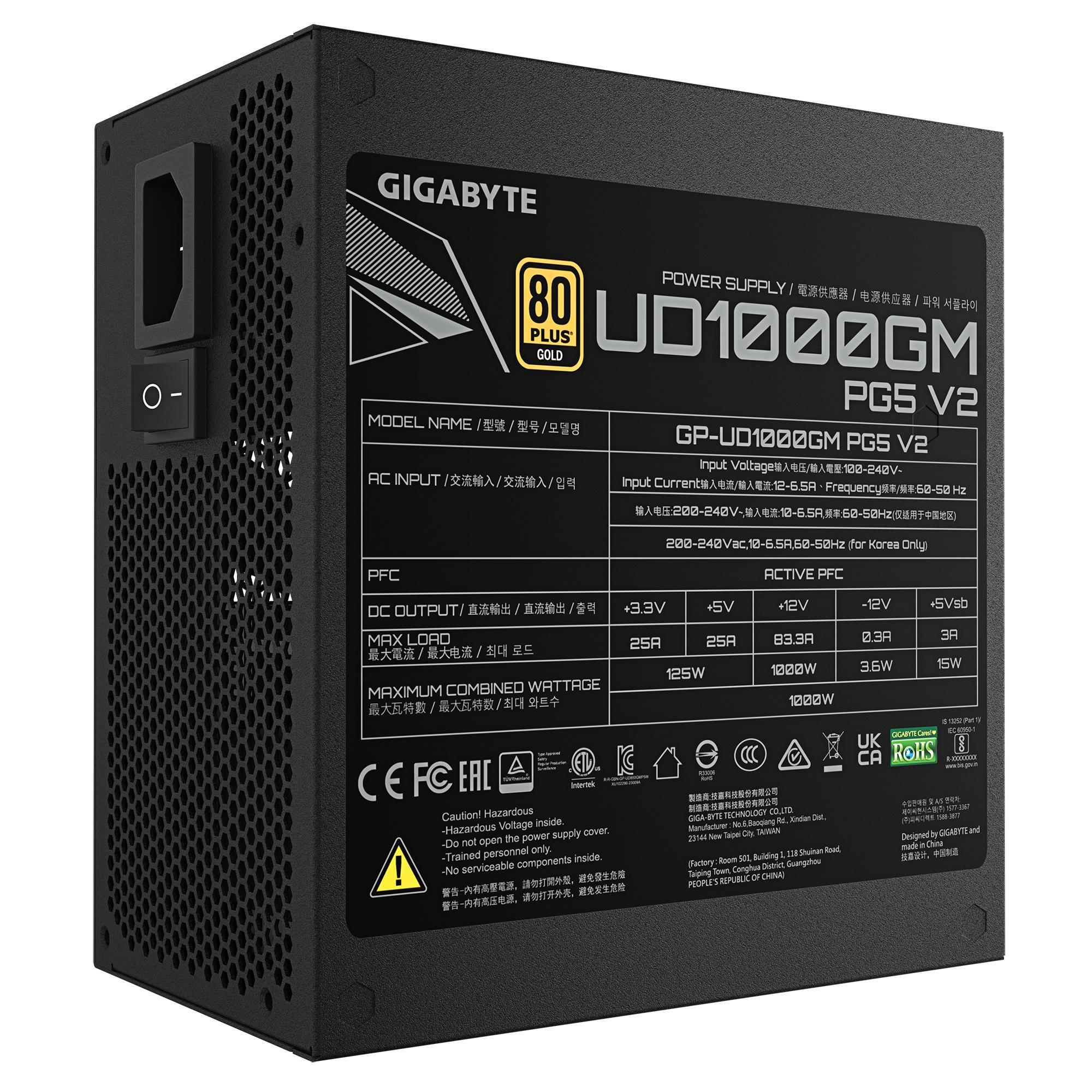 Блок живлення GIGABYTE 1000W GP-UD1000GM PG5 V2 (GP-UD1000GM PG5 V2)фото5