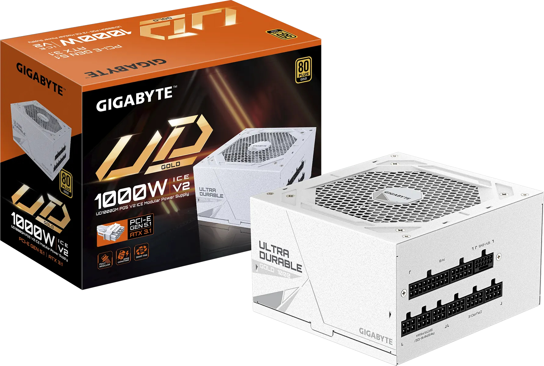 Блок живлення GIGABYTE 1000W GP-UD1000GM PG5 ICE (GP-UD1000GM PG5 ICE)фото7