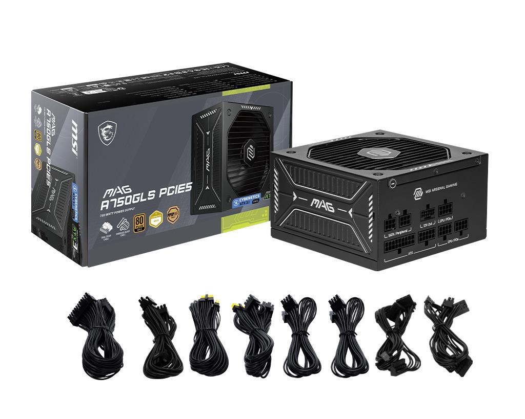 Блок живлення MSI 750W MAG A750GLS PCIE5 (MAG A750GLS PCIE5)фото