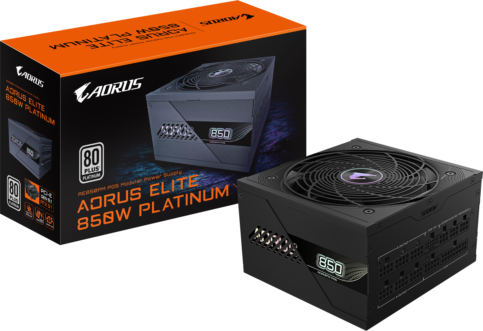 Блок питания GIGABYTE AORUS ELITE P850W (GP-AE850PM PG5) фото 