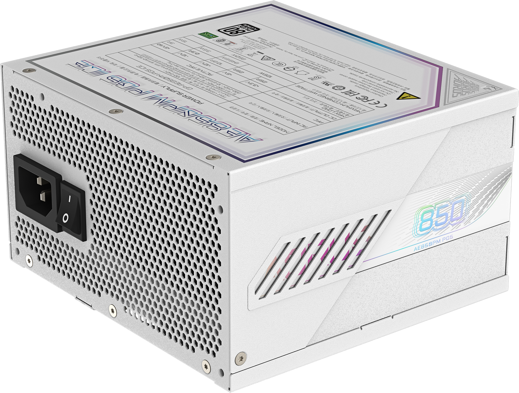 Блок живлення GIGABYTE 850W GP-AE850PM PG5 ICE (GP-AE850PM PG5 ICE)фото