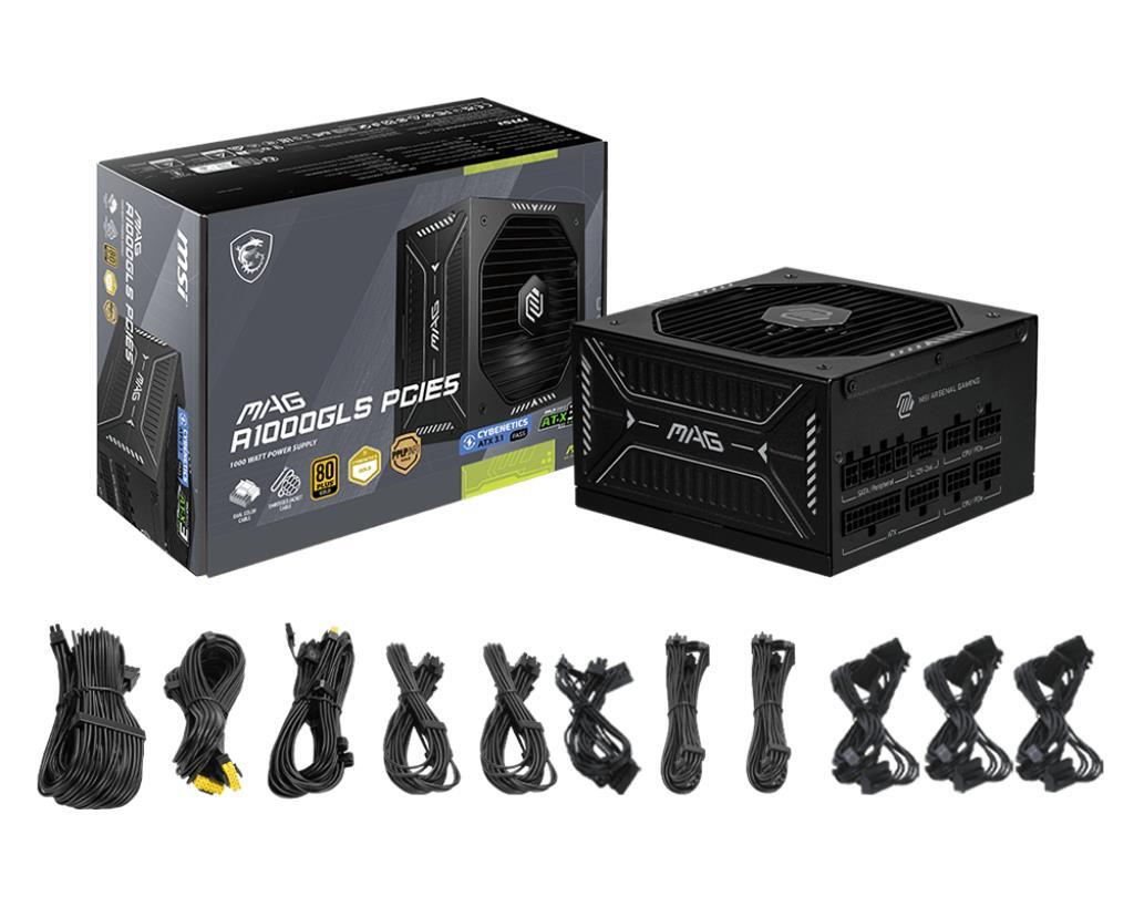 Блок живлення MSI 1000W MAG A1000GLS PCIE5 (MAG A1000GLS PCIE5)фото5