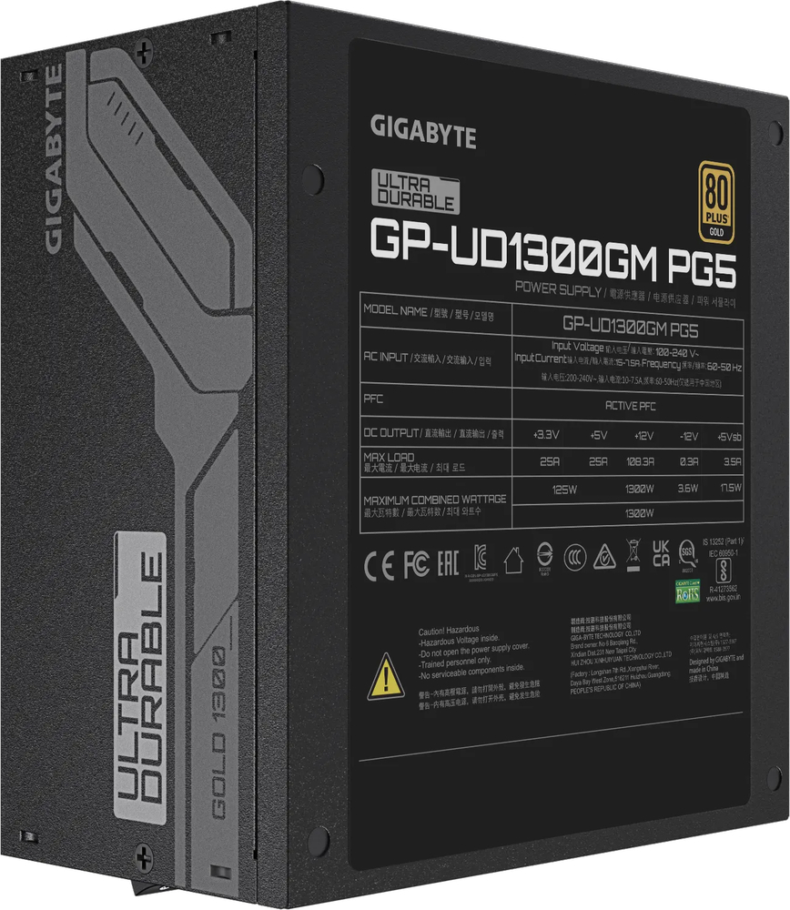 Блок питания GIGABYTE 1300W GP-UD1300GM PG5 (GP-UD1300GM PG5) фото 