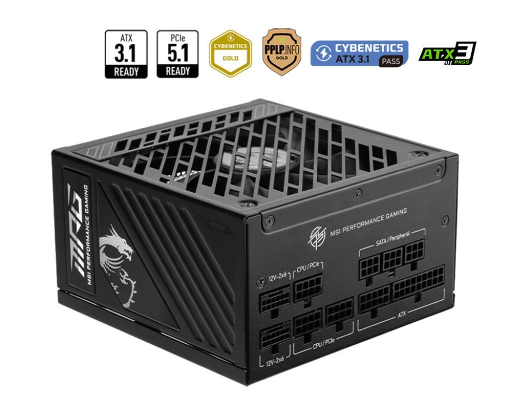 Блок питания MSI 1250W MPG A1250GS PCIE5 (MPG A1250GS PCIE5) фото