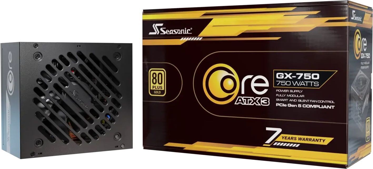 Блок питания SEASONIC 750W BLACK CORE GX-750-ATX31 (CORE GX-750-ATX31) фото 