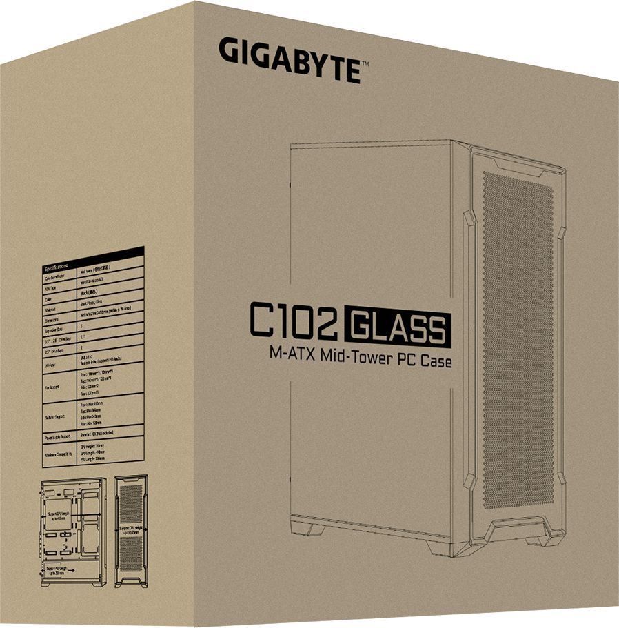 Корпус GIGABYTE C102 Glass (GB-C102G) фото 8
