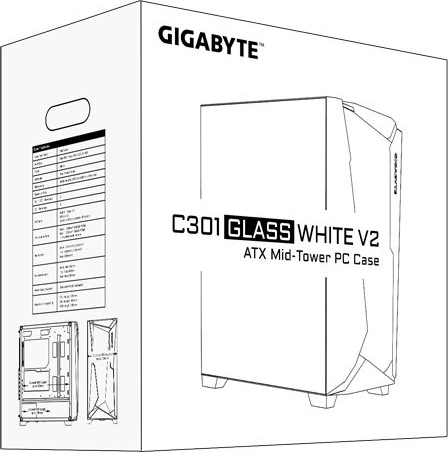 Корпус GIGABYTE C301 Glass V2 White (C301GW V2) фото