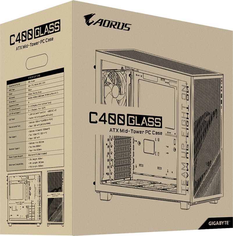 Корпус GIGABYTE AORUS C400 Glass (GB-AC400G) фото 9