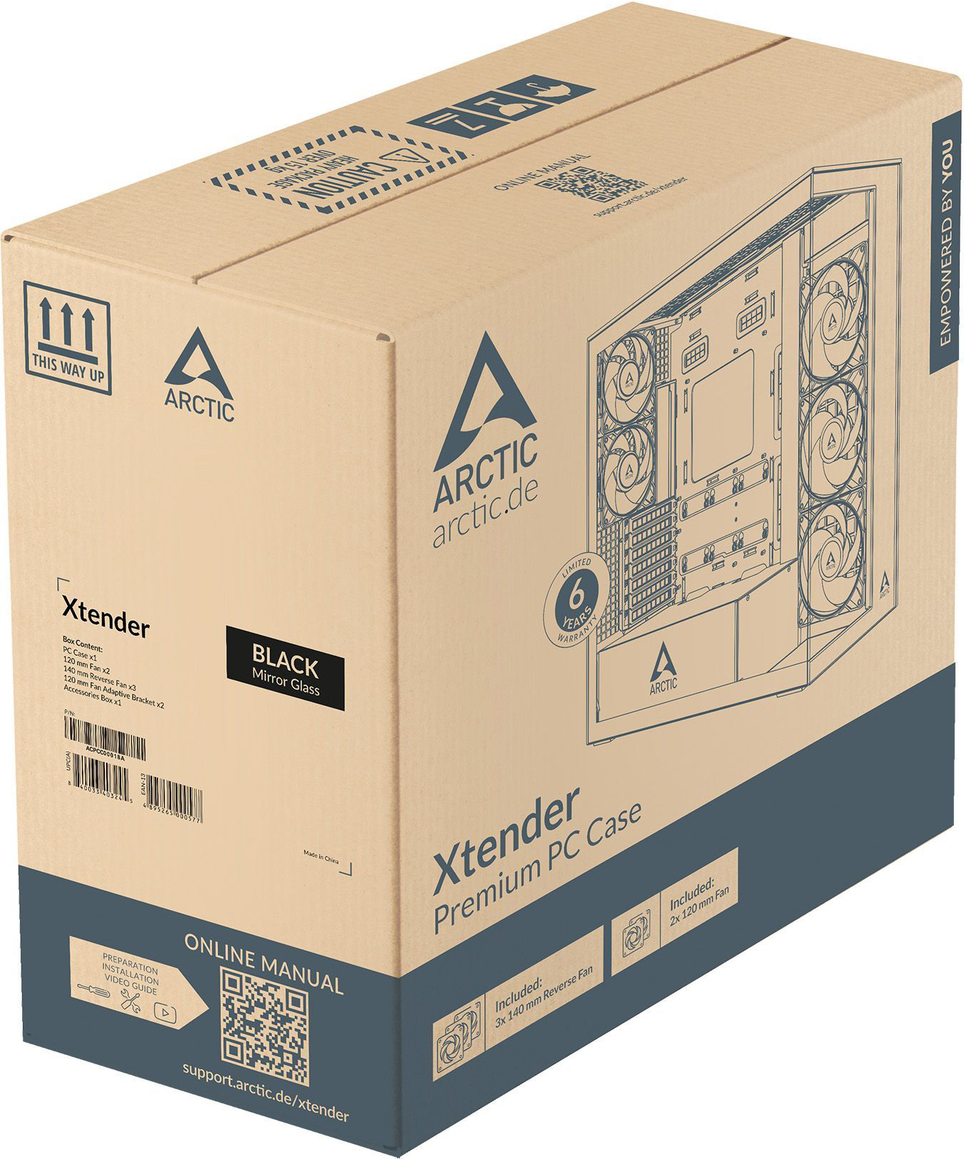 Корпус ARCTIC Xtender Mirror Black (ACPCC00018A)фото18