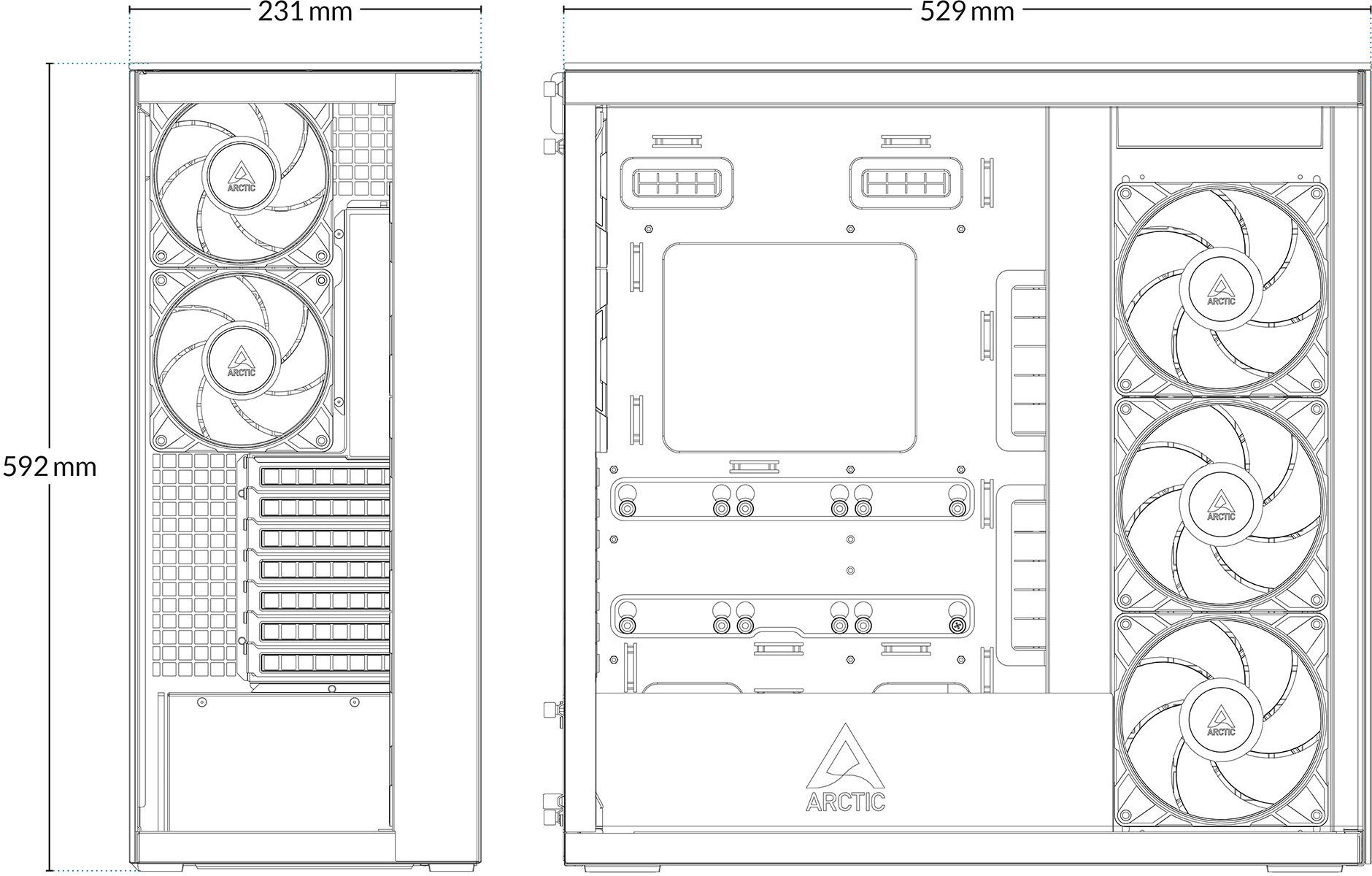 Корпус ARCTIC Xtender VG Black (ACPCC00016A)фото19