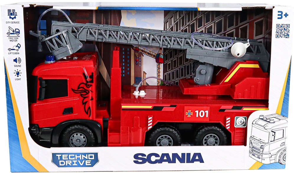 Автомодель Пожежна машина Scania (світло, звук, функція води), (5005KS)фото12