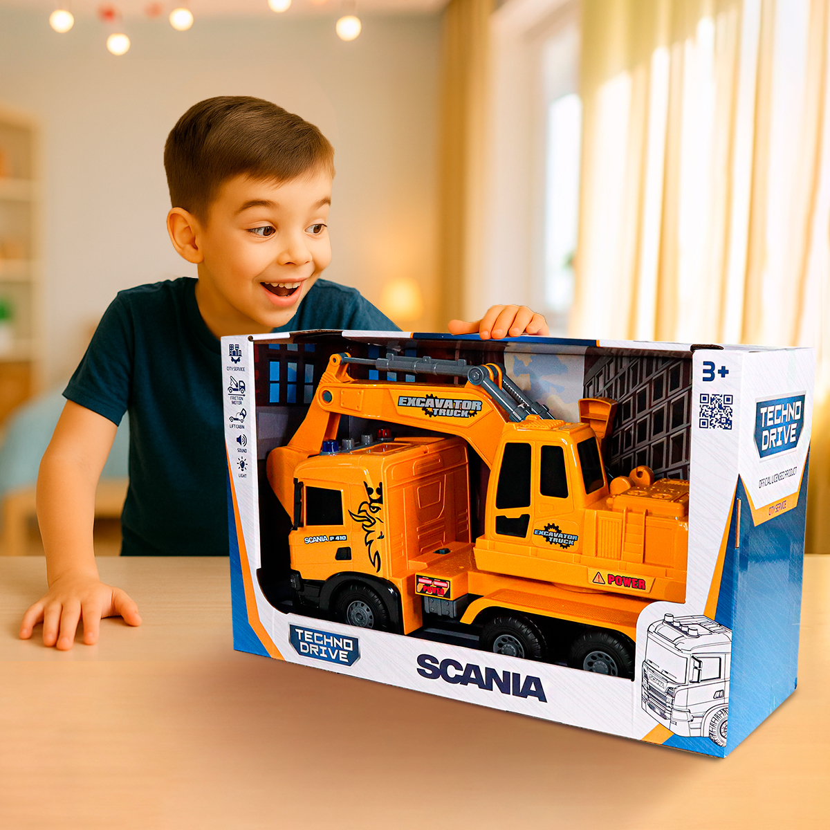 Автомодель TechnoDrive - Экскаватор Scania (свет, звук), (5006KS) фото 10