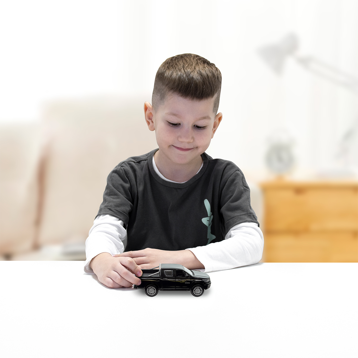 Автомодель TechnoDrive - Toyota Hilux черный (KM250423) фото 11