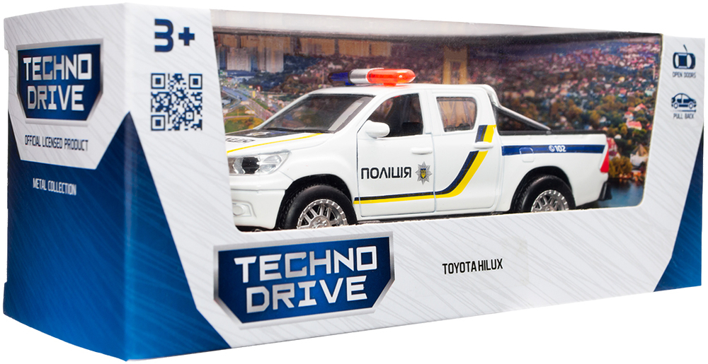 Автомодель TechnoDrive - Toyota Hilux Полиция (KM250426) фото 
