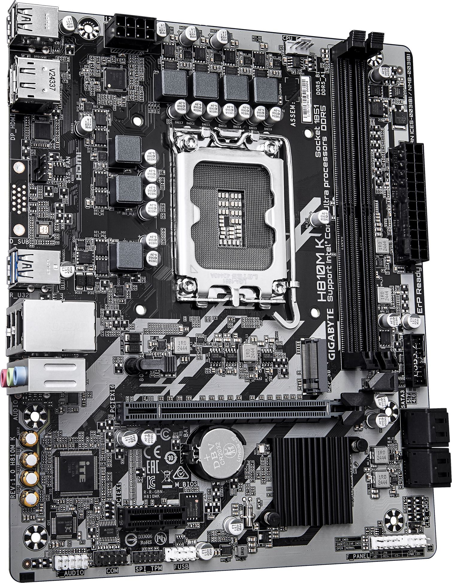 Материнская плата GIGABYTE H810M K s1851 H810 (H810M_K) фото3