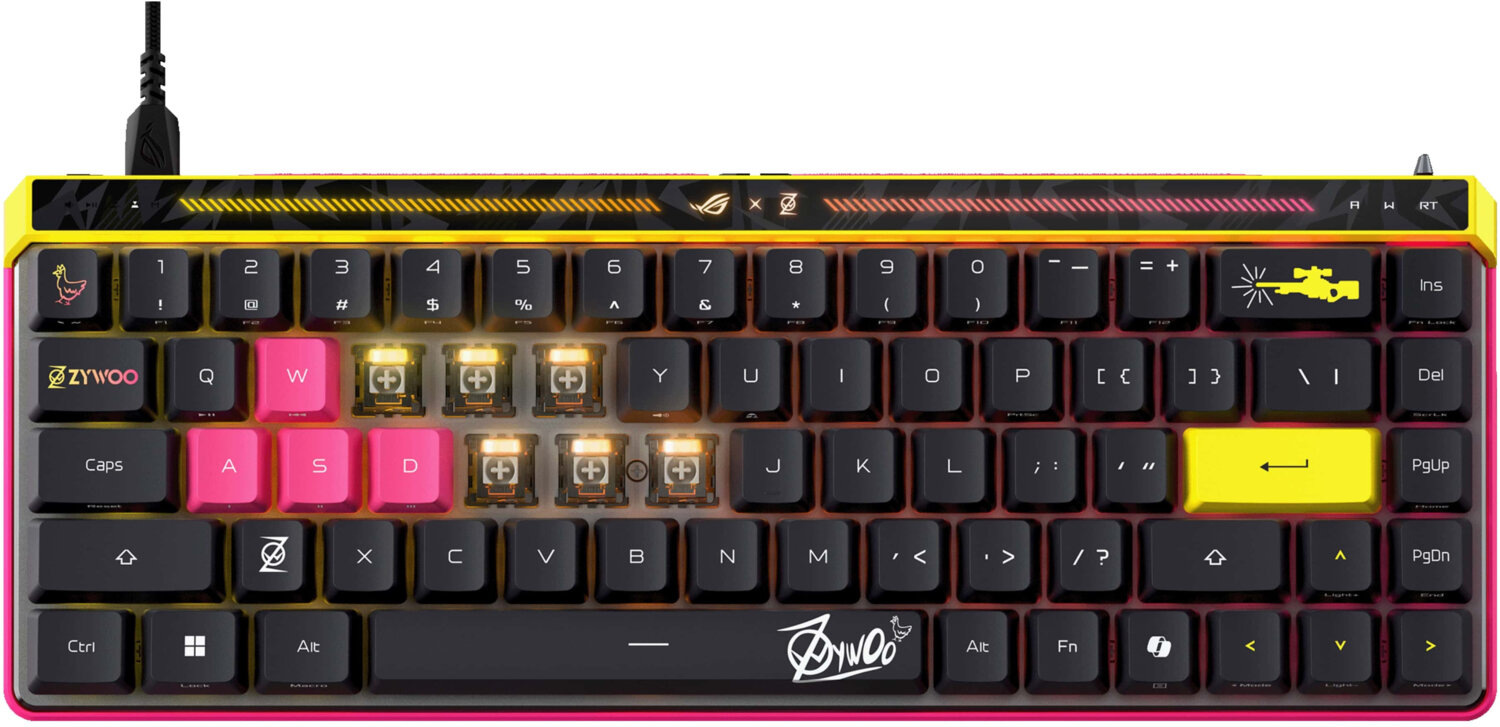 Ігрова клавіатура ASUS ROG Falchion Ace ZywOo Edition HFX EN PBT (90MP04KE-BKUA20)фото