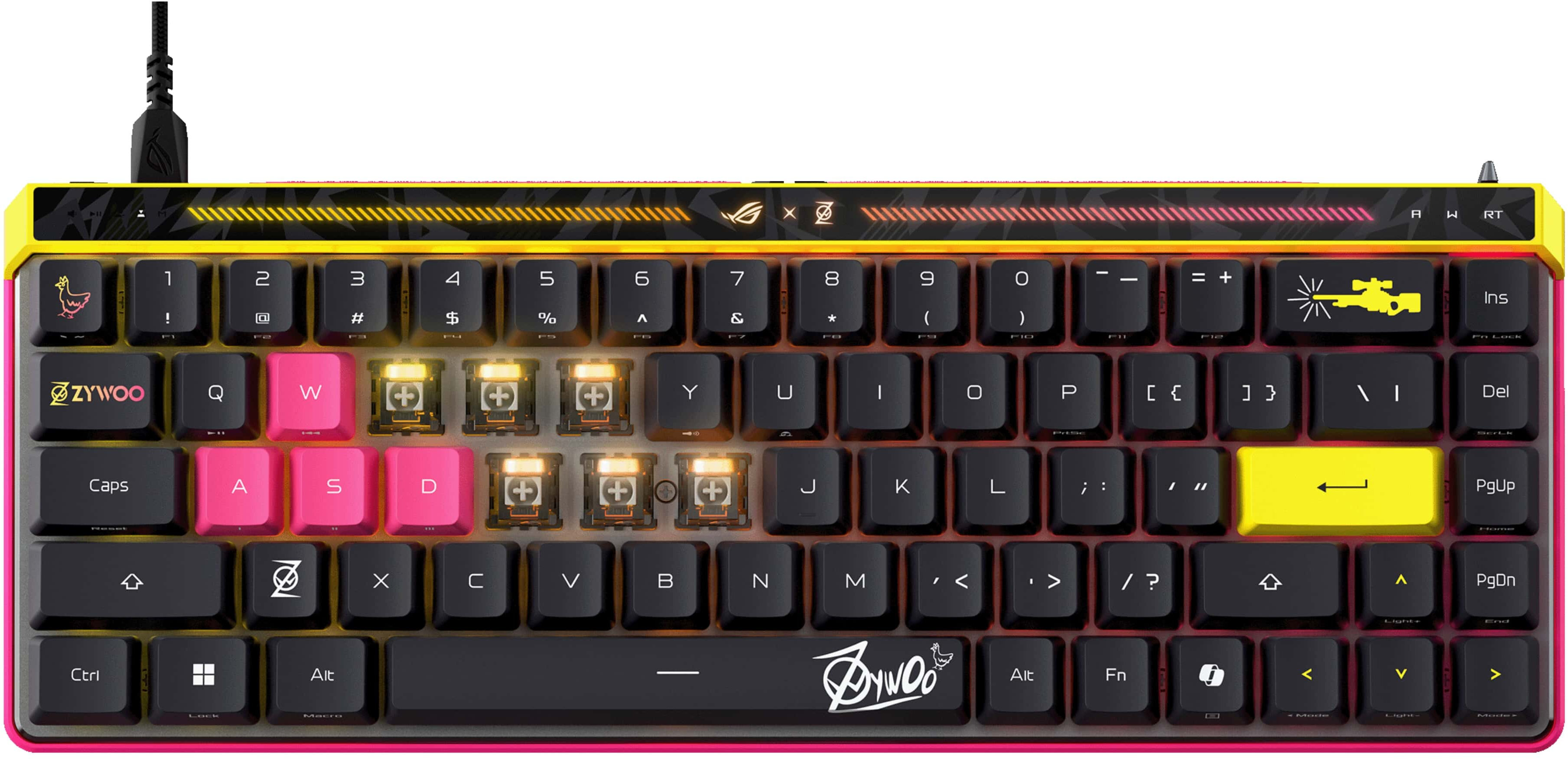 Ігрова клавіатура ASUS ROG Falchion Ace ZywOo Edition HFX EN PBT (90MP04KE-BKUA20)фото6