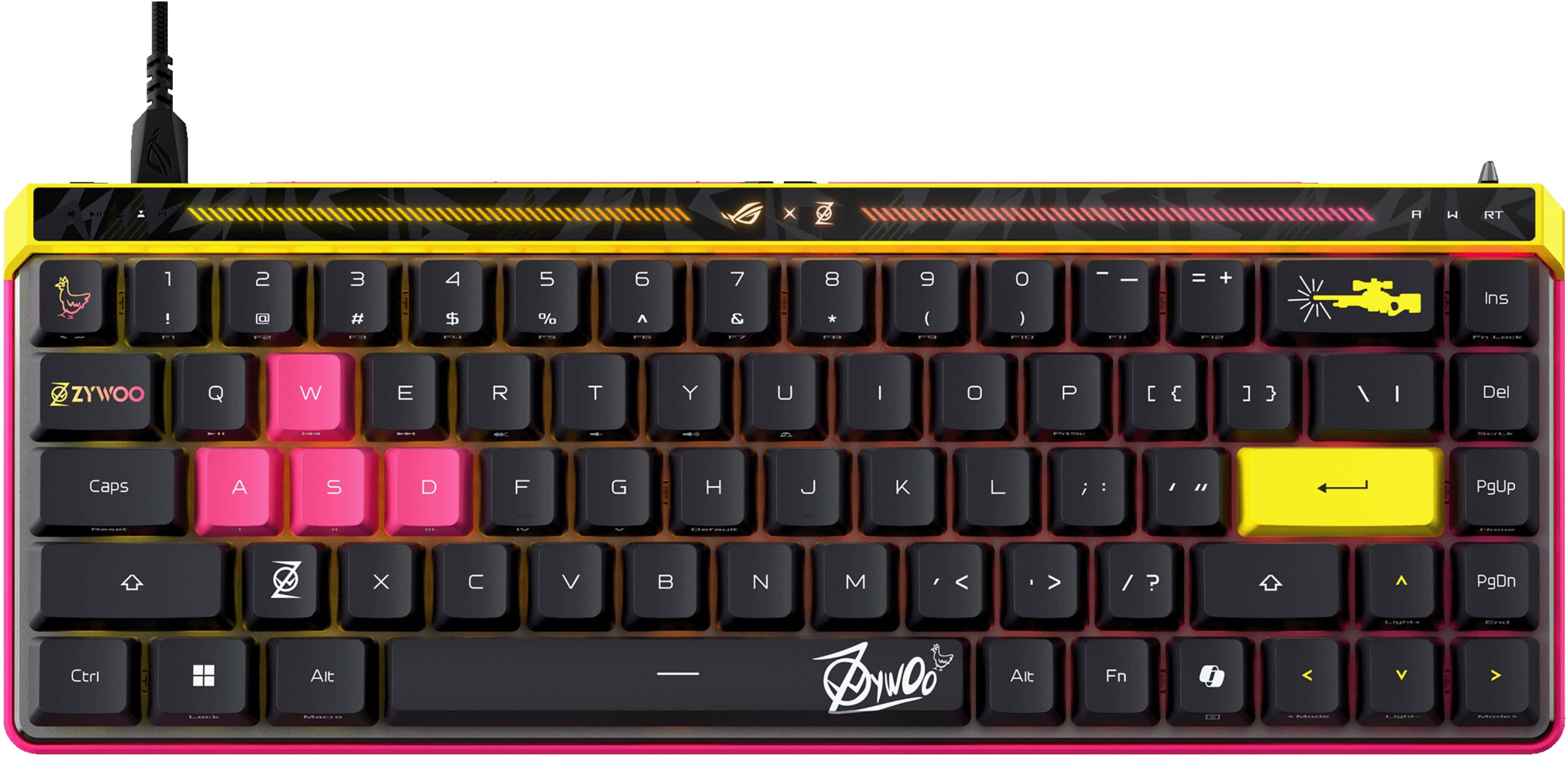 Ігрова клавіатура ASUS ROG Falchion Ace ZywOo Edition HFX EN PBT (90MP04KE-BKUA20)фото3
