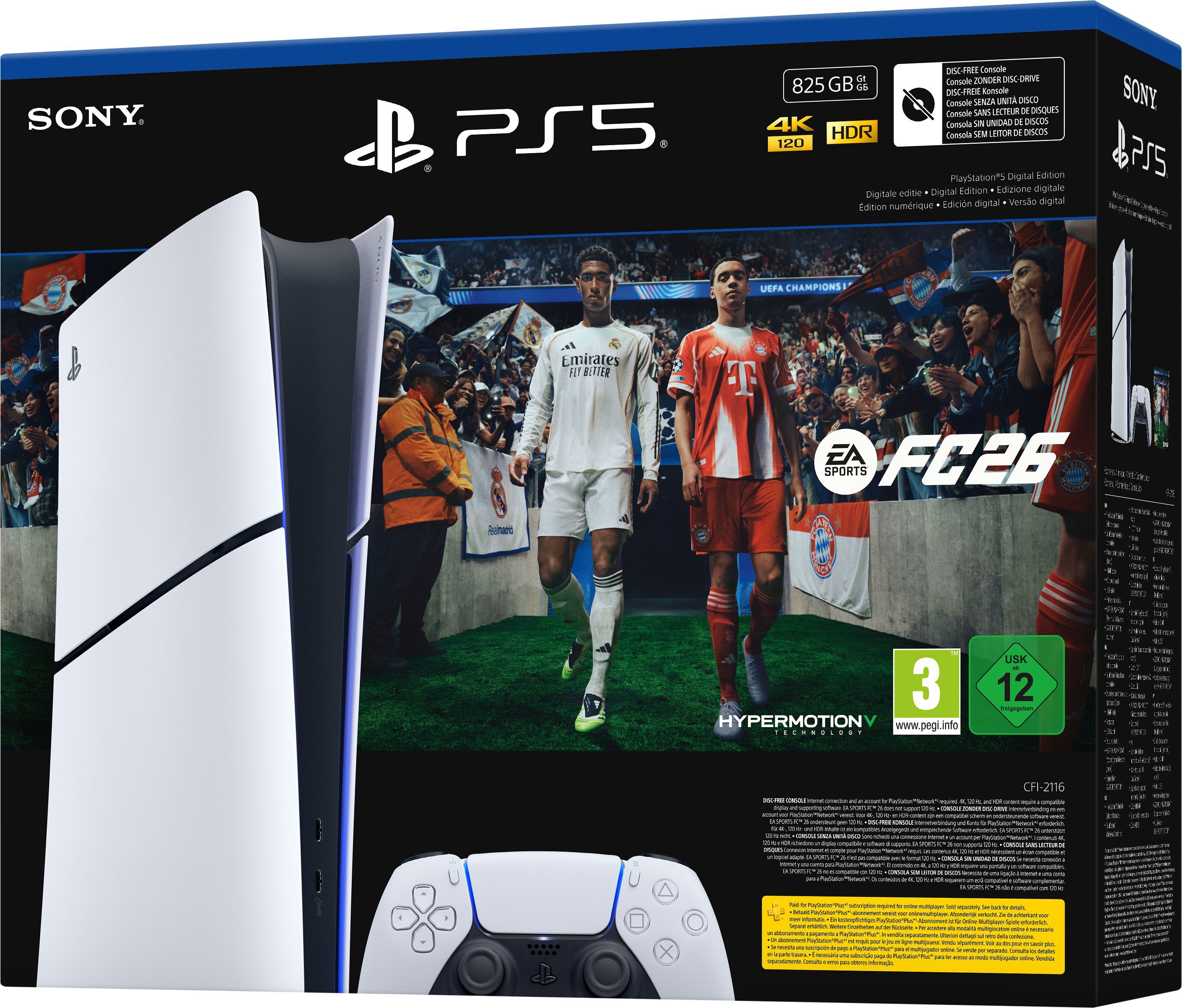 Ігрова консоль PlayStation 5 Slim Digital Edition (код на гру EA SPORTS FC 26)фото3