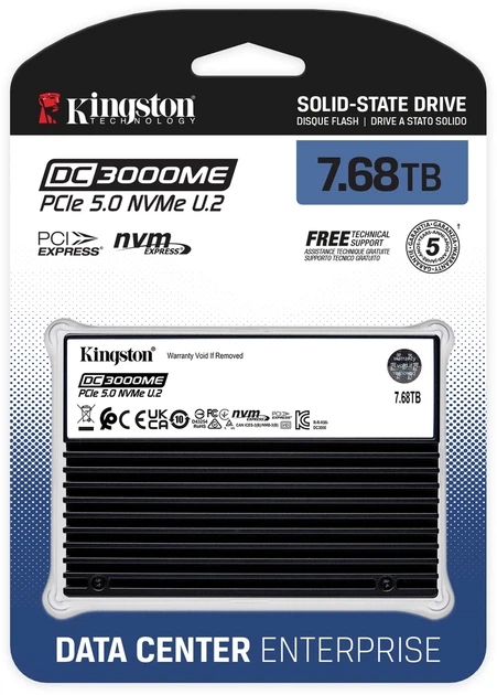 Накопичувач SSD U.2 NVMe KINGSTON DC3000M 7680GB Enterprise (SEDC3000ME/7T6) фото