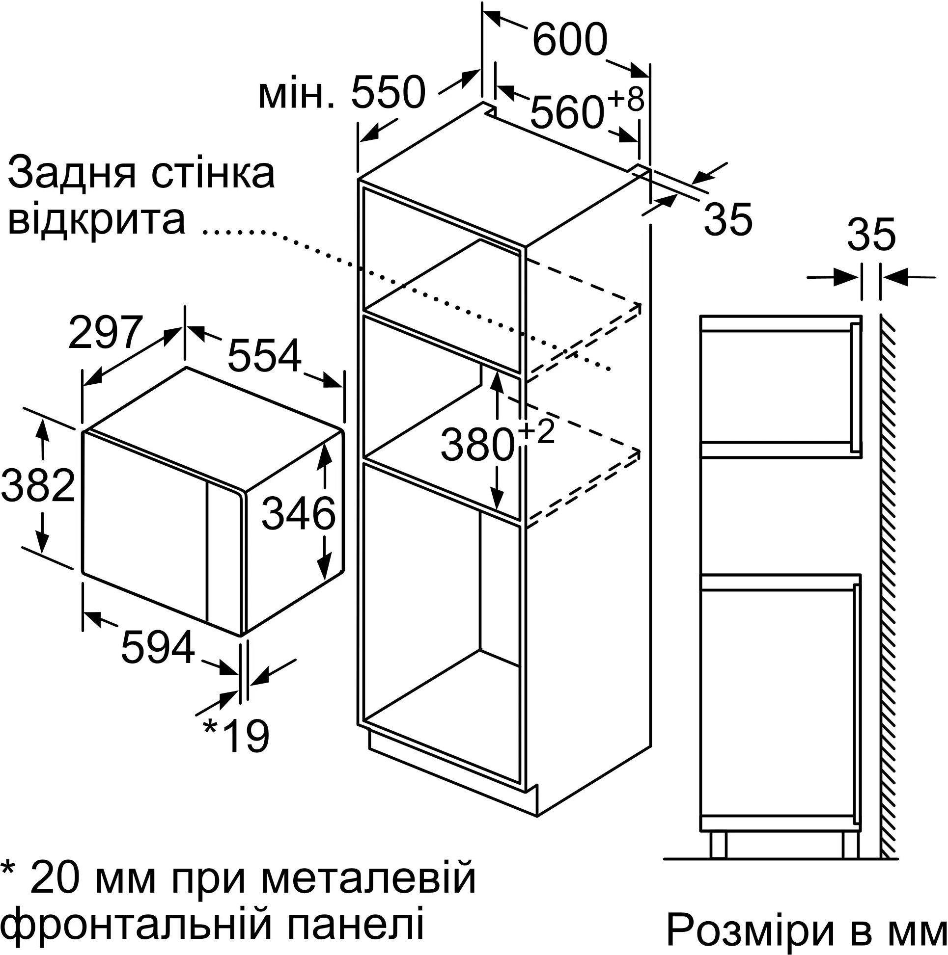 Вбудована мікрохвильова піч Bosch BFL524MB2фото