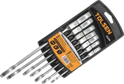 Ключі гайкові Tolsen, комбіновані, шарнірні, 8-19мм,р 7шт (15259)фото2