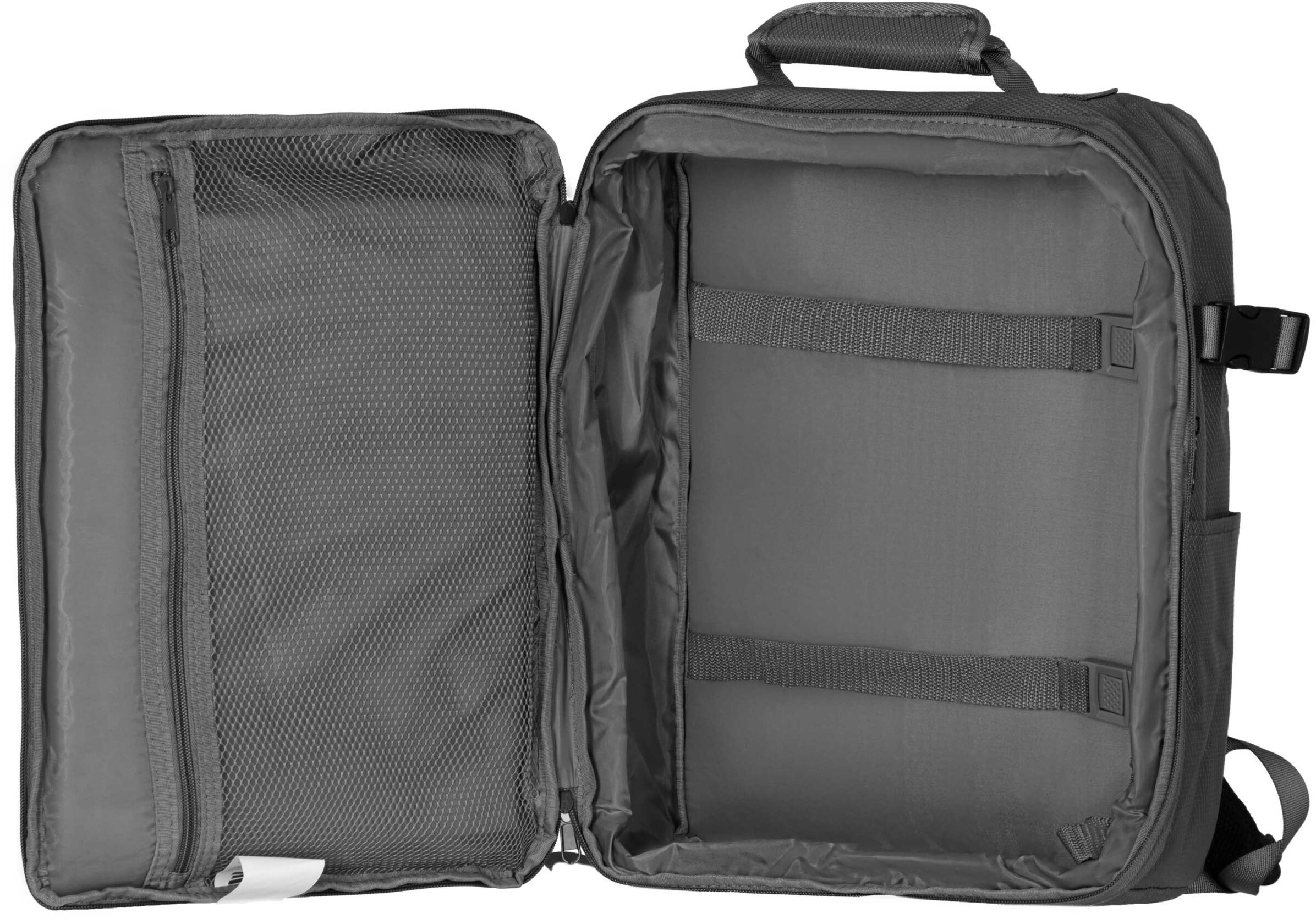 Набір валіз 2E, Trek, (M+S), TSA, 4 колеса, + 2 рюкзаки Cabin (2E-BPET-CABIN-GR), поліестр, сіріфото24