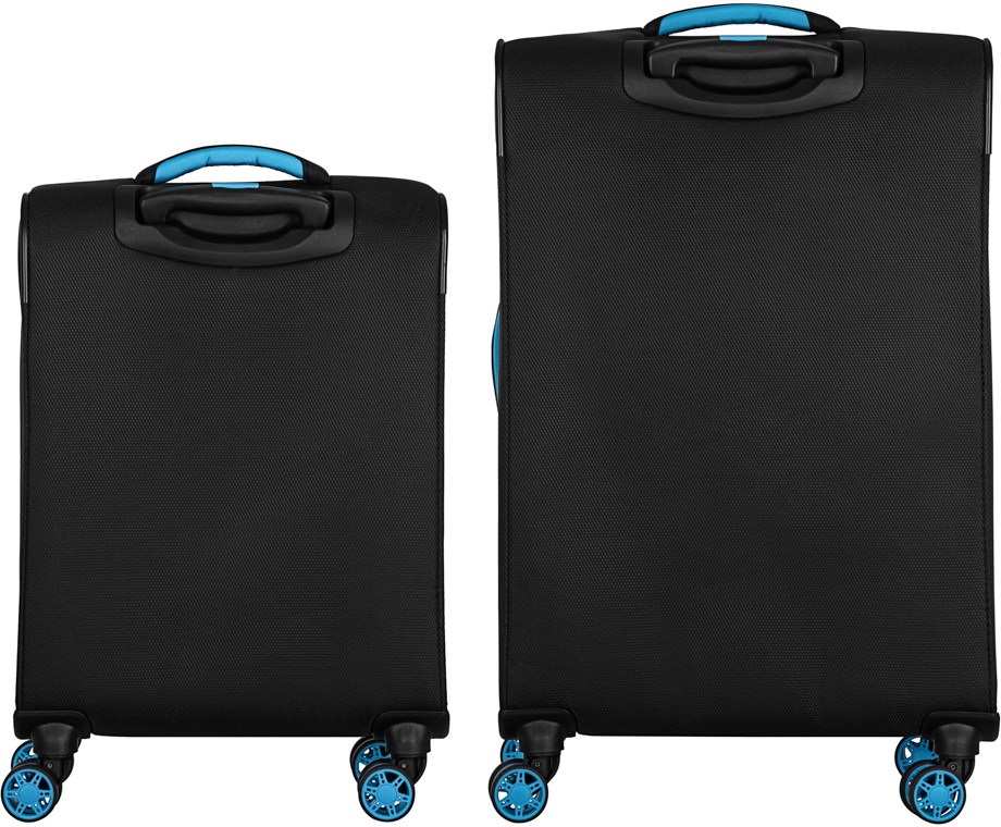 Набір валіз 2E, Trek, (M+S), TSA, 4 колеса, + 2 рюкзаки Cabin (2E-BPET-CABIN-BK), поліестр, чорніфото6