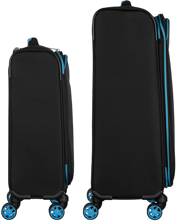 Набір валіз 2E, Trek, (M+S), TSA, 4 колеса, + 2 рюкзаки Cabin (2E-BPET-CABIN-BK), поліестр, чорніфото7