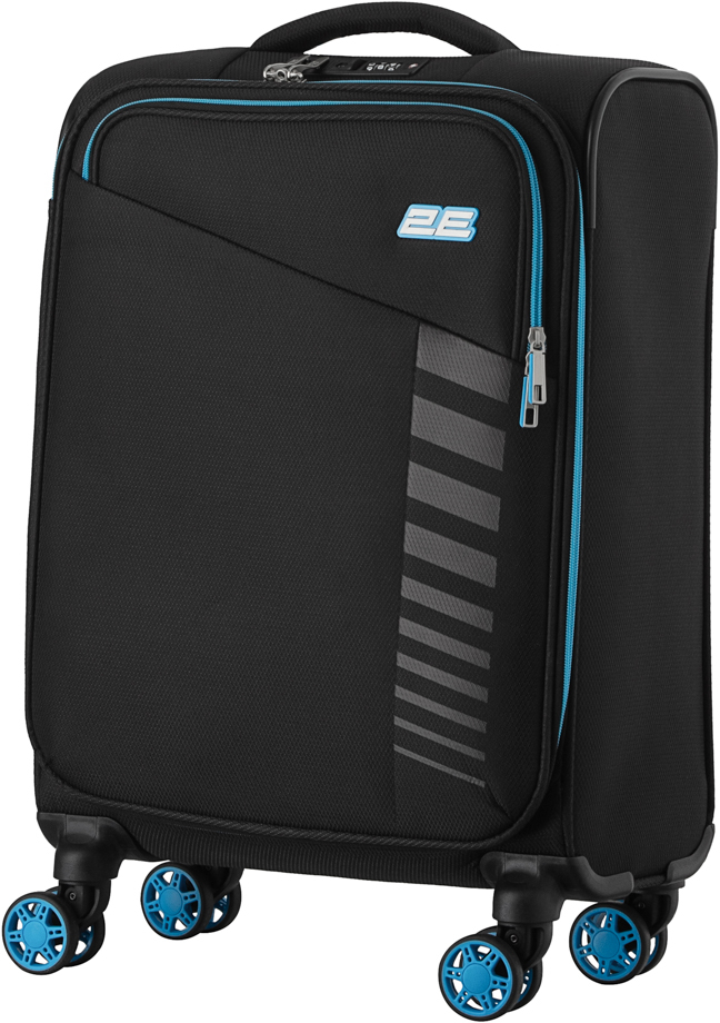 Набір валіз 2E, Trek, (M+S), TSA, 4 колеса, + 2 рюкзаки Cabin (2E-BPET-CABIN-BK), поліестр, чорніфото9