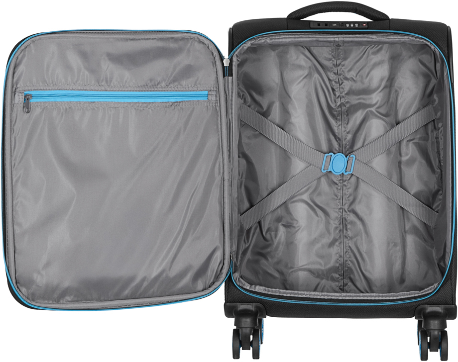 Набір валіз 2E, Trek, (M+S), TSA, 4 колеса, + 2 рюкзаки Cabin (2E-BPET-CABIN-BK), поліестр, чорніфото11