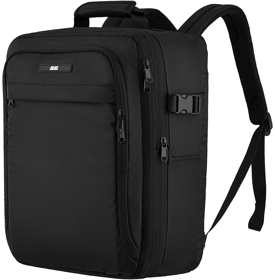 Набір валіз 2E, Trek, (M+S), TSA, 4 колеса, + 2 рюкзаки Cabin (2E-BPET-CABIN-BK), поліестр, чорніфото19