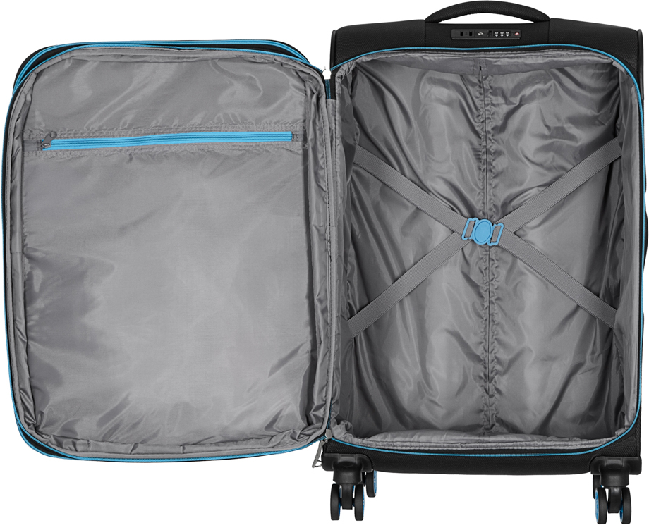 Набір валіз 2E, Trek, (M+S), TSA, 4 колеса, + 2 рюкзаки Cabin (2E-BPET-CABIN-BK), поліестр, чорніфото10