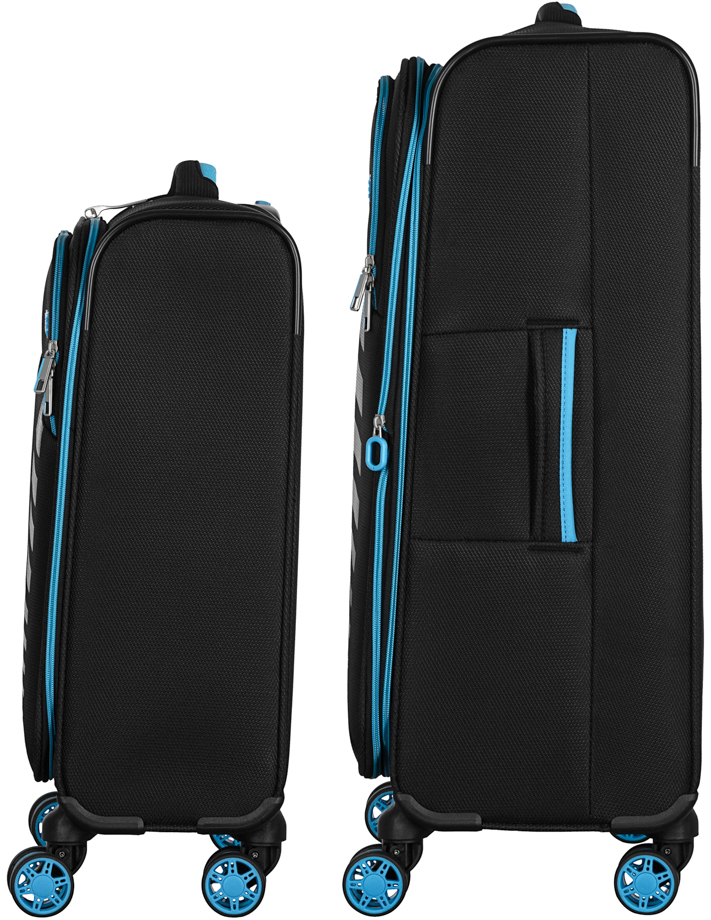 Набір валіз 2E, Trek, (M+S), TSA, 4 колеса, + 2 рюкзаки Cabin (2E-BPET-CABIN-BK), поліестр, чорніфото25