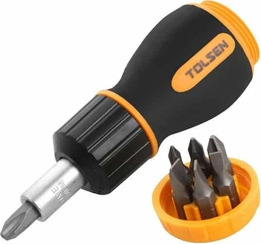 Отвертка с набором бит Tolsen, 1/4", 7шт (20033) фото 3
