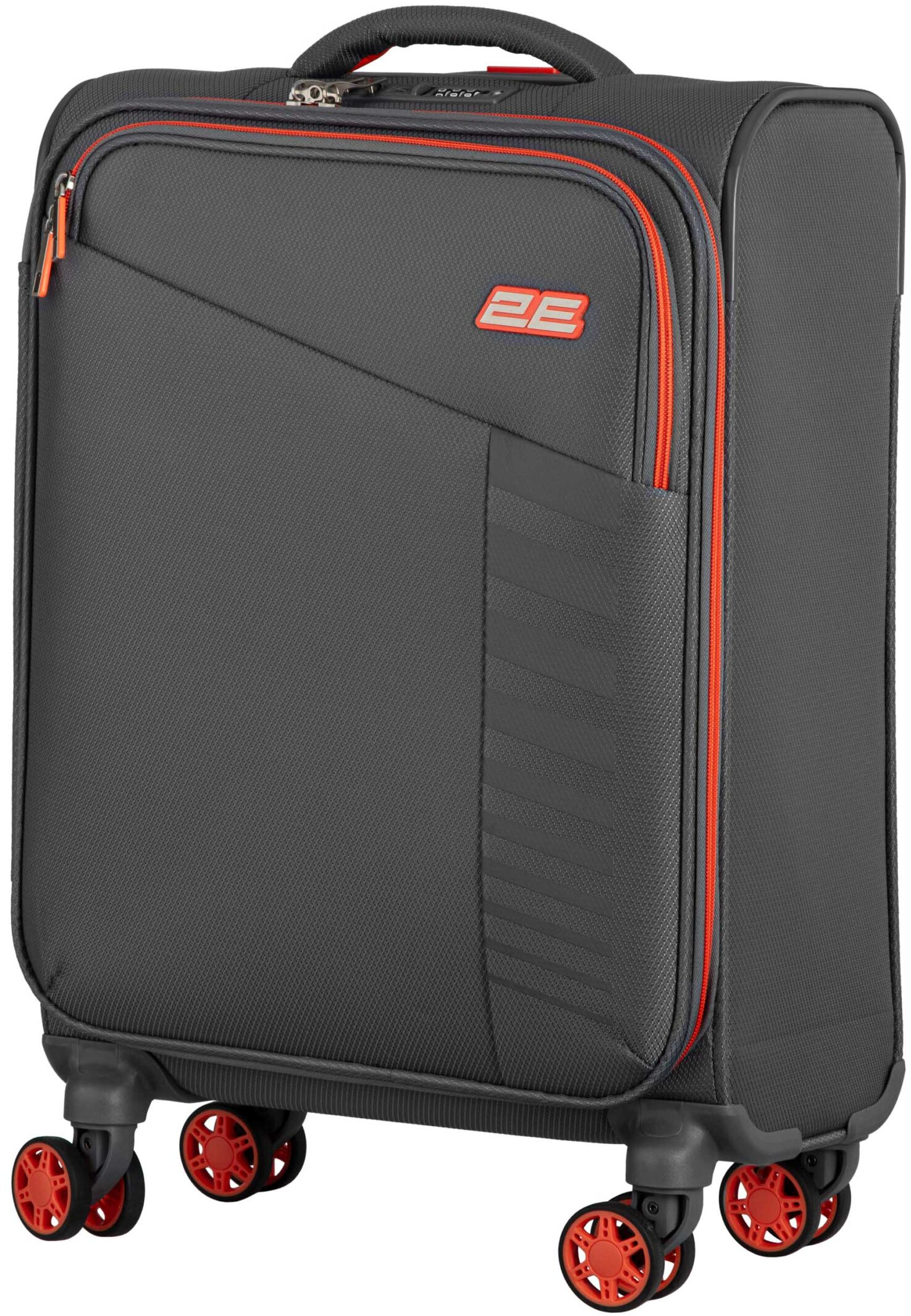 Набір валіз 2E, Trek, (L+M+S), TSA, 4 колеса, + 3 рюкзаки Cabin (2E-BPET-CABIN-GR), поліестр, сіріфото