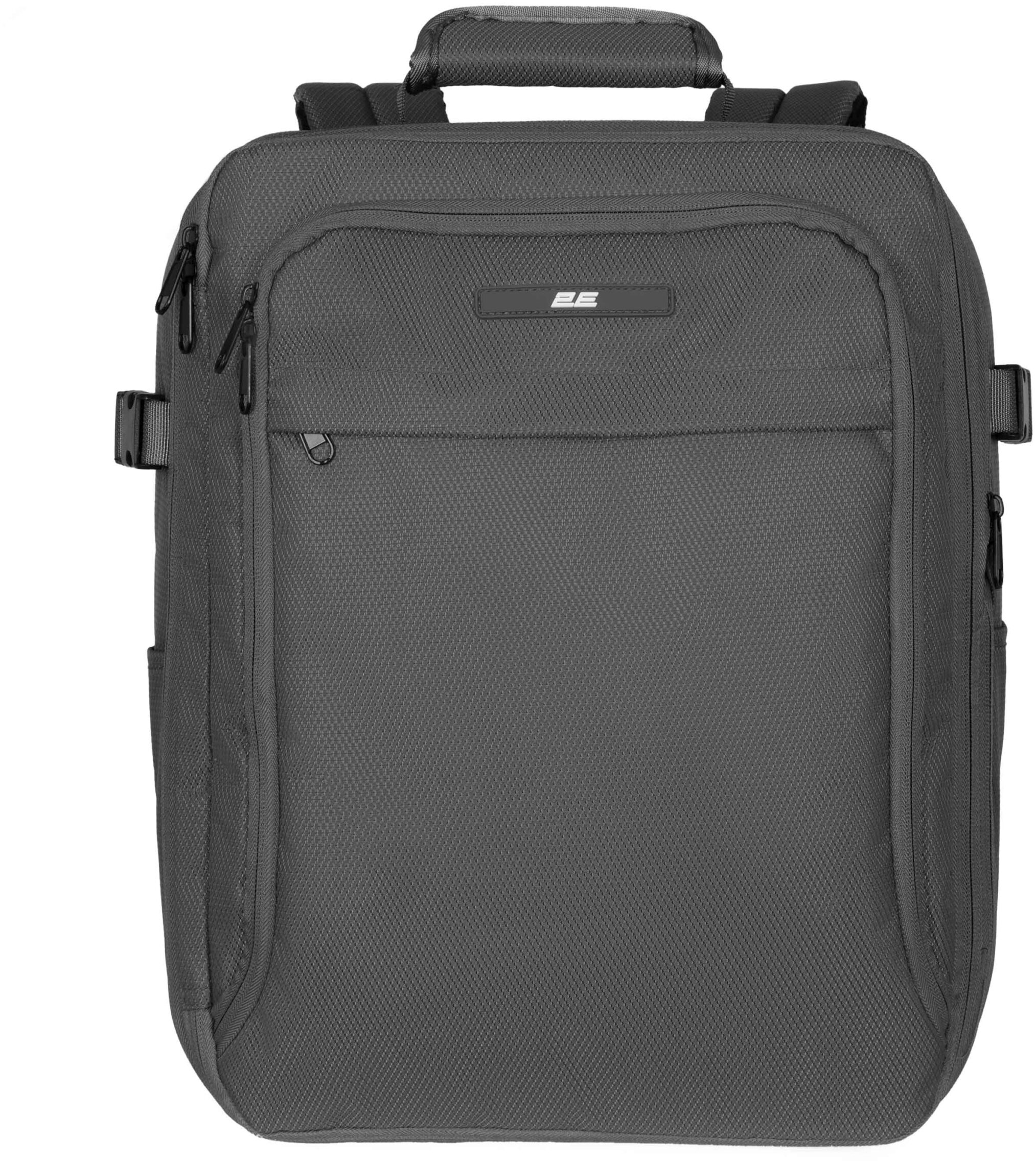 Набір валіз 2E, Trek, (L+M+S), TSA, 4 колеса, + 3 рюкзаки Cabin (2E-BPET-CABIN-GR), поліестр, сіріфото